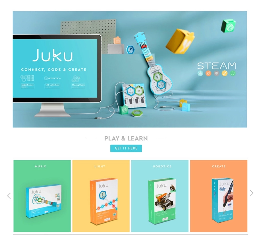 Office Depot / Juku · Didactic Toys Brand Web UX