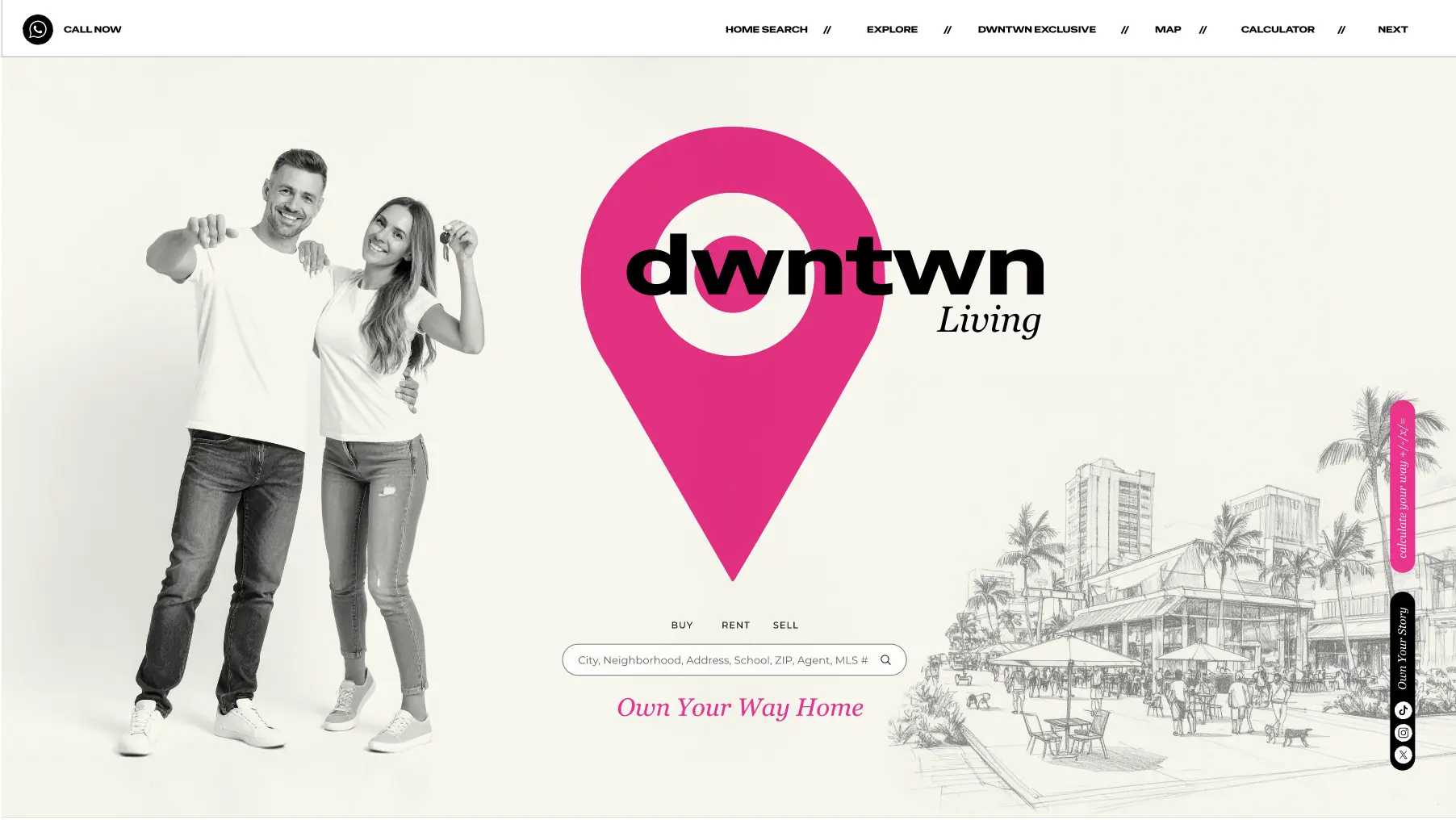 DWNTWN Living · Pink colorway exploration · 08